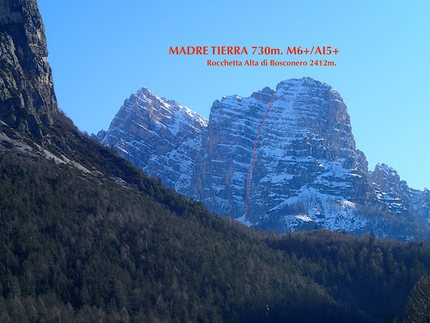 Madre Tierra Rocchetta Alta di Bosconero - Madre Tierra: Rocchetta Alta di Bosconero, Dolomiti di Zoldo