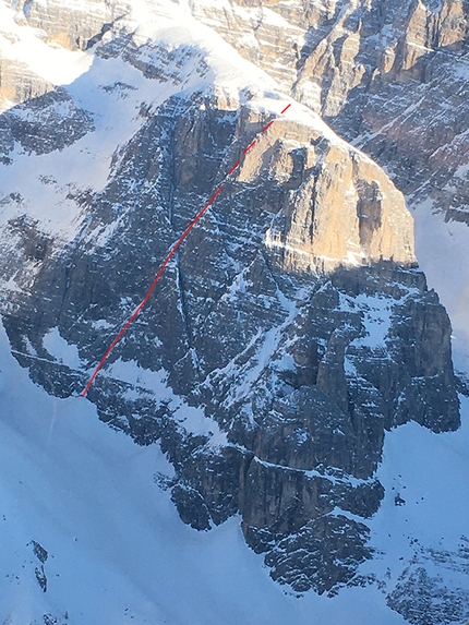 Zsigmondycouloir Zsigmondykopf - Elferkofel - Zsigmondycouloir: Zsigmondykopf, Elferkofel, Dolomites (Hannes Egarter, Hannes Pfeifhofer 15/01/2020)