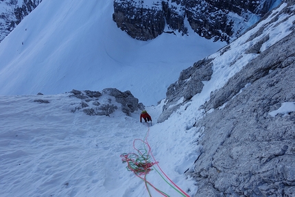 Zsigmondycouloir Cresta Zsigmondy - Cima delle Undici - Zsigmondycouloir: Cresta Zsigmondy, Cima delle Undici, Dolomiti di Sesto (Hannes Egarter, Hannes Pfeifhofer 15/01/2020)