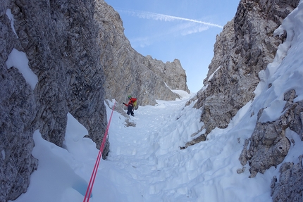 Zsigmondycouloir Cresta Zsigmondy - Cima delle Undici - Zsigmondycouloir: Cresta Zsigmondy, Cima delle Undici, Dolomiti di Sesto (Hannes Egarter, Hannes Pfeifhofer 15/01/2020)