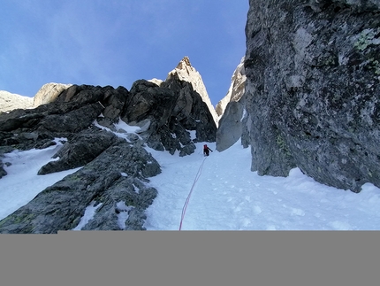 Mystery Aiguille du Plan - Mystery: Aiguille du Plan, Mont Blanc (Ondrej Húserka, Evka Milovská 21-22/02/2020)