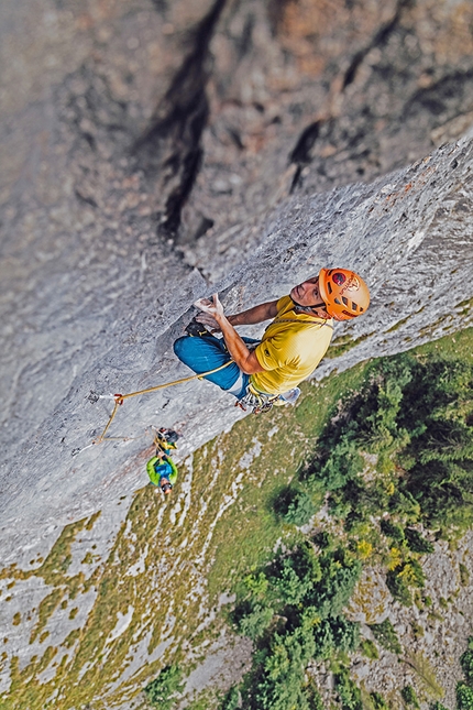 Fine di un’Epoca Cima Cee - Fine di un’Epoca: Cima Cee nelle Dolomiti di Brenta: Luca Giupponi sul 5° tiro © Matteo Pavana