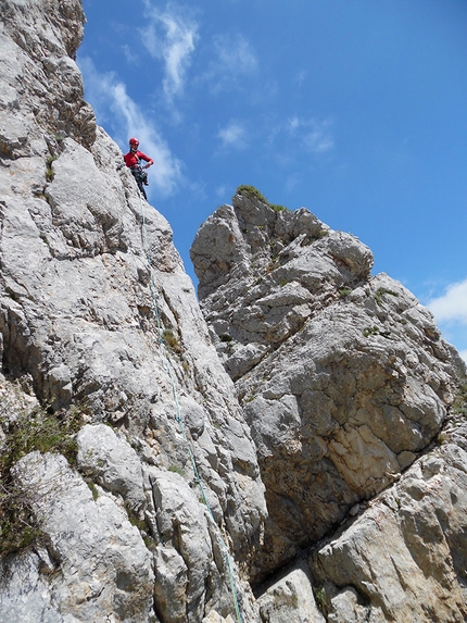 Spigolo Giovanni Falcone Punta Innominata - Monte Terminillo - Spigolo Giovanni Falcone: Punta Innominata, Monte Terminillo, Appennino Centrale. Pino Calandrella L1