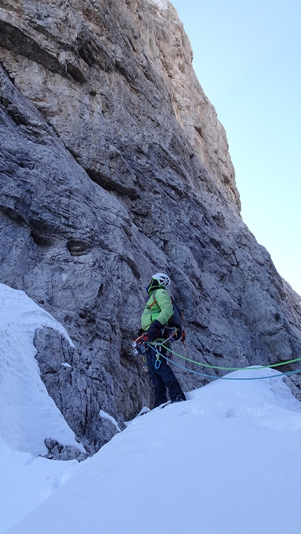 Canalone Ovest Campanile Basso - Canalone Ovest: Campanile Basso, Dolomiti di Brenta - Piero Onorati, Francesco Salvaterra 11/2020