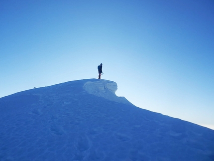 Viaggio nel Tempo Contrafforte NNE di Cima Tre Croci - Viaggio nel Tempo: pendio finale - Cima Tre Croci, Piccole Dolomiti (Matteo Rini, Matthias Stefani)