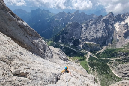 Don Quixote Marmolada d'Ombretta - Don Quixote: Marmolada, Dolomiti. Sara Mastel © Carlo Cosi