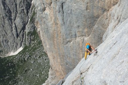 Don Quixote Marmolada d'Ombretta - Don Quixote: Marmolada, Dolomites. Sara Mastel © Carlo Cosi