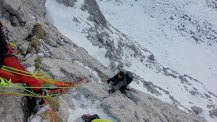 Grønn Zucco Barbisino - Grønn: Zucco Barbisino (Alpi Orobie): ultimi metri verticali di L4