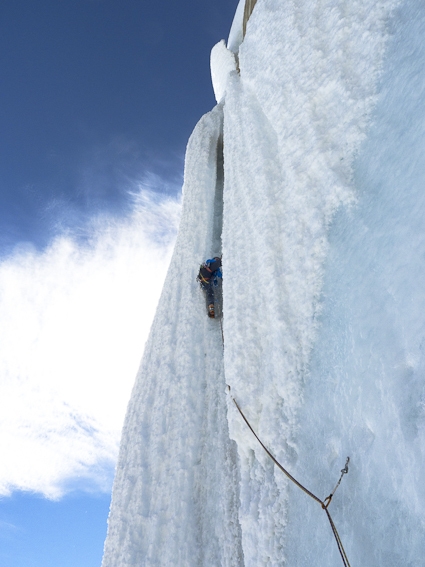 Torre Egger, Patagonia - Bjørn-Eivind Årtun and Ole Lied during the first ascent of  Venas Azules, the fantastic new route established in December 2011 up the South Face of Torre Egger, Patagonia.