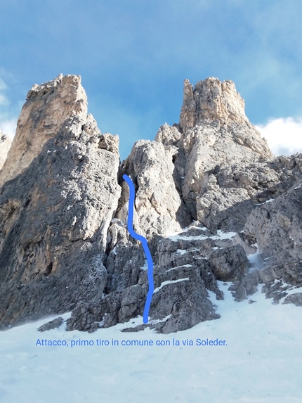 Scivolo del Riky Cima Immink - Scivolo del Riky: Cima Immink, Pale di San Martino