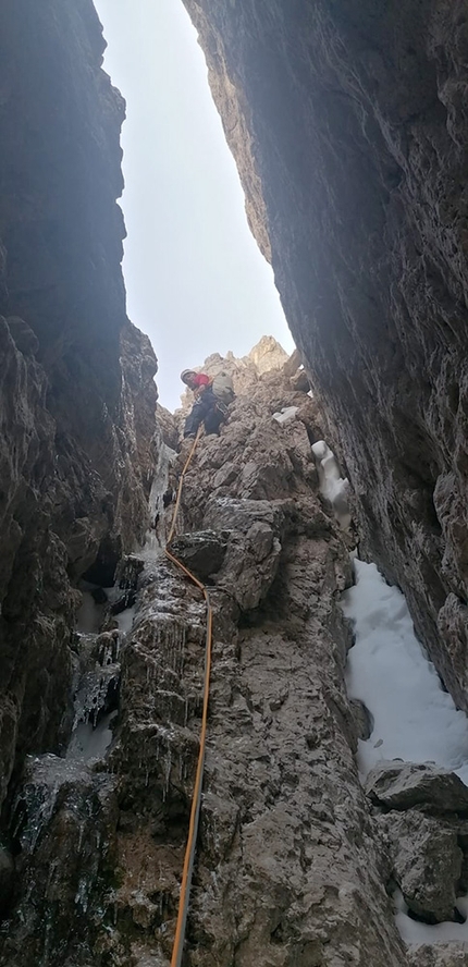 Scivolo del Riky Cima Immink - Scivolo del Riky: Cima Immink, Pale di San Martino