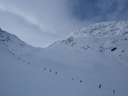 Scialpinismo Alti Tauri, Austria - Langschneid (2688m): beneath the col