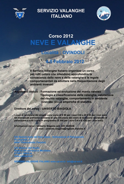 Neve e Valanghe: il corso a Ovindoli del CAI-SVI