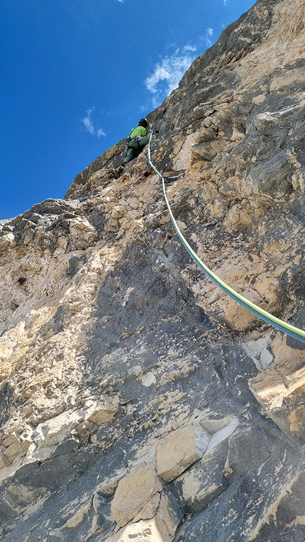 La vita è bella Lagazuoi Nord - La vita è bella: Lagazuoi Nord, Dolomites (Simon Messner, Martin Sieberer 03/08/2022)