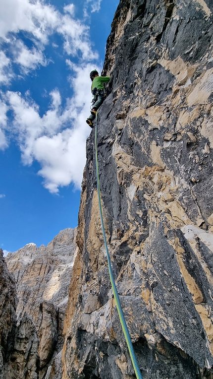 La vita è bella Lagazuoi Nord - La vita è bella: Lagazuoi Nord, Dolomiti (Simon Messner, Martin Sieberer 03/08/2022)