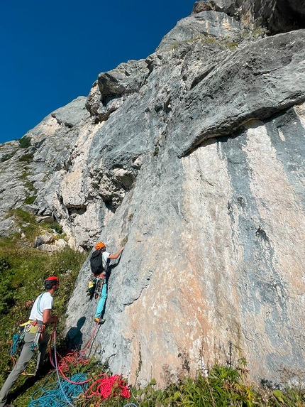 Via 60° Soccorso Alpino Val Pettorina Monte Fop - Via 60° Soccorso Alpino Val Pettorina: Monte Fop, Dolomiti (Federico Dell’Antone, Matteo Dagai, Andrea Darman, Alessandro Graziosi 17/08/2022)