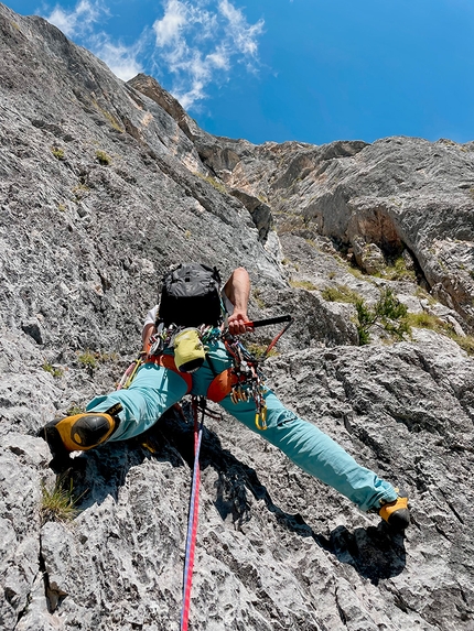 Via 60° Soccorso Alpino Val Pettorina Monte Fop - Via 60° Soccorso Alpino Val Pettorina: Monte Fop, Dolomiti (Federico Dell’Antone, Matteo Dagai, Andrea Darman, Alessandro Graziosi 17/08/2022)