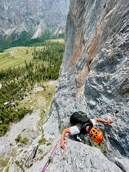 Via 60° Soccorso Alpino Val Pettorina Monte Fop - Via 60° Soccorso Alpino Val Pettorina: Monte Fop, Dolomiti (Federico Dell’Antone, Matteo Dagai, Andrea Darman, Alessandro Graziosi 17/08/2022)