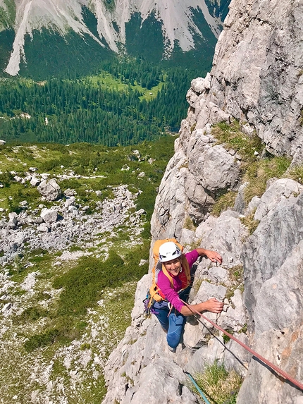 Via Per Lory Spallone Irene - Via Per Lory: Spallone Irene, Dolomiti di Brenta (Soukaina Dali, Davide Ortolani, Monica Susat 06/2022)