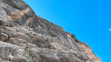 Herz über Kopf Sasso delle Nove - Sas dles Nö - Herz über Kopf: Sasso delle Nove, Dolomiti (Hubert Eisendle, Simon Kehrer 29/08/2022)