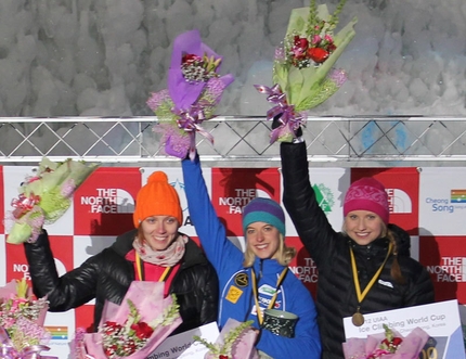 Ice Climbing World Cup 2012: Angelika Rainer and Maxime Tomilov win in Korea