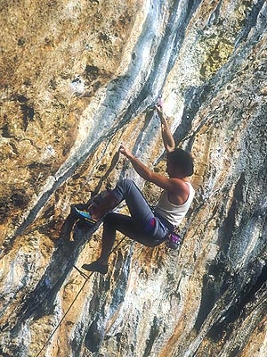 Lumignano Brojon - Michele Nordio climbing Nessun Dorma 7c.
