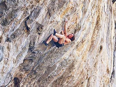 Odyssey, Kalymnos - Odyssey, Kalymnos: Patrick Raspo climbing Orion 8a
