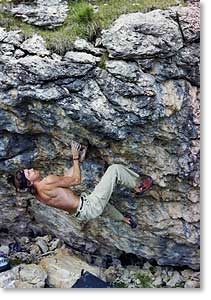 Steinerne Stadt, Langkofel, Dolomites - Bouldering at Steinerne Stadt, Langkofel, Dolomites