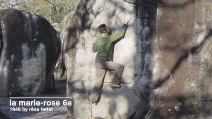 Adam Ondra bouldering in Fontainebleau