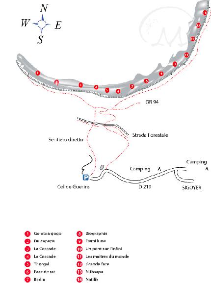 Céüse – France - The topo of Céüse in France