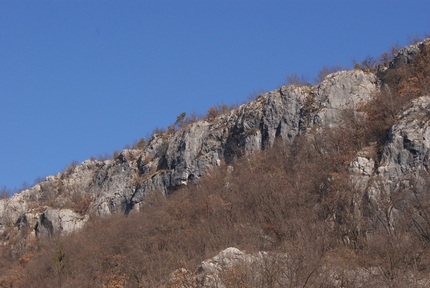 Climbing at Villanuova, Friuli, Italy