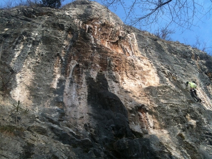 Climbing at Predore, Italy