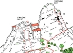 Castello della Pietra, Liguria, Italia - In arrampicata a Castello della Pietra