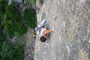 Jerzu - Cecilia Marchi climbing at Castello di Jerzu