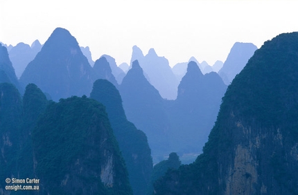 Yangshuo, China - The Yu Long River near Yangshuo, China.