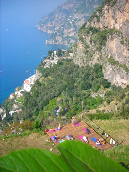 Positano - Positano: The yoga parquet at La Selva.