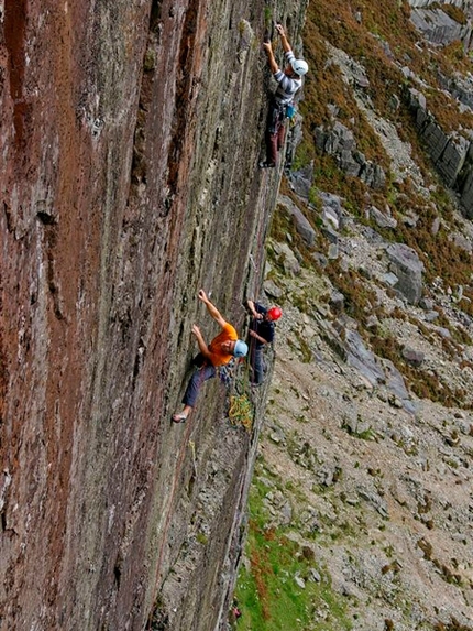 Dinas Cromlech: Right Wall E5 6a. - Don Sargeant
