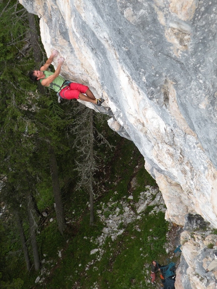 Rio Gere, Cortina - Massimo da Pozzo climbing at Rio Gere
