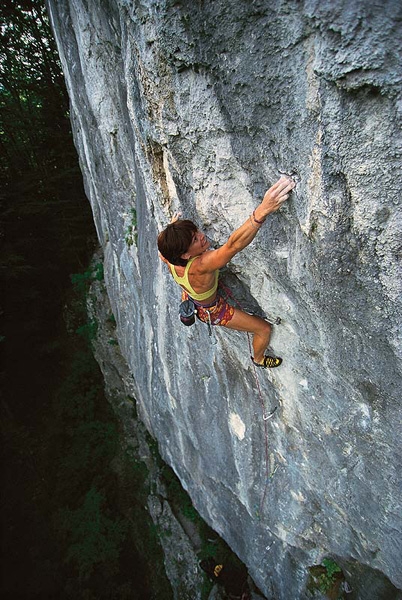 Bohinjska Bela, Slovenia - Sabina Sovinc climbing Love Story 8a+/b, Bohinjska Bela, Slovenia