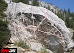 Tuolumne Meadows - Yosemite - Liv Sansoz climbing Kauk Problem, Tuolumne Meadows, Yosemite
