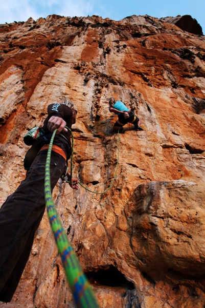 Never Sleeping Wall, Sicilia - Vroni Leichtfried su Tears of Freedom 7a+, Never Sleeping Wall, Sicilia