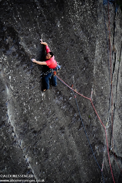 Vivian Quarry, North Wales - Flashdance, Vivian Quarry, Llanberis slate, North Wales
