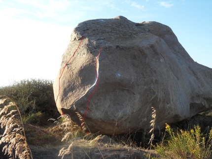 Pollina Block, Sicilia - Pollina Block: Enrico sul Masso di Falcor