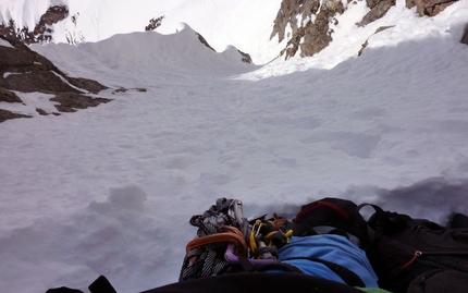 Mont Rochefort - On 13/02/2012 Davide Capozzi and the Mountain Guide Stefano Bigio carried out a first ski and snowboard descent on Mont Rochefort (Mont Blanc).