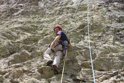 Lago Sant Anna, Piemonte - Falesia di Lago Sant'Anna: Giuseppe De Franco al Settore Bimbo climbing