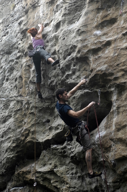 San Leonardo, Monviso, Piedmont, Italy - San Leonardo: Danila Fumero and Paolo Solavaggione.
