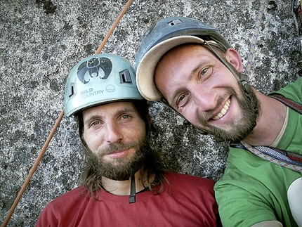 Cochamo Valley - German climbers Mario Gliemann and Frank Kretschmann.