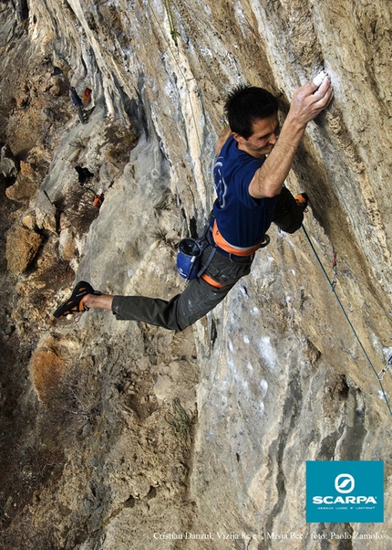 Cristian D'Anzul - Cristian D'Anzul climbing Vizija 8c/c+ at Misja Pec, Slovenia