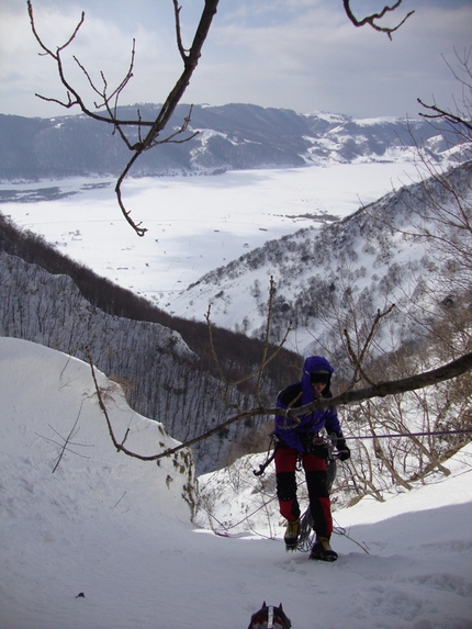 Repentance Sud - Repentance Sud (90 m, IV, WI4 – R) nella Gola del Falco al Lago Matese