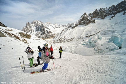 Freeride fotografico della Vallee Blanche